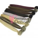 Extensie de par Full Head dreapta  55 cm, 7 Clip On Cod MW70061668 Saten cu Blond Ash Mixt
